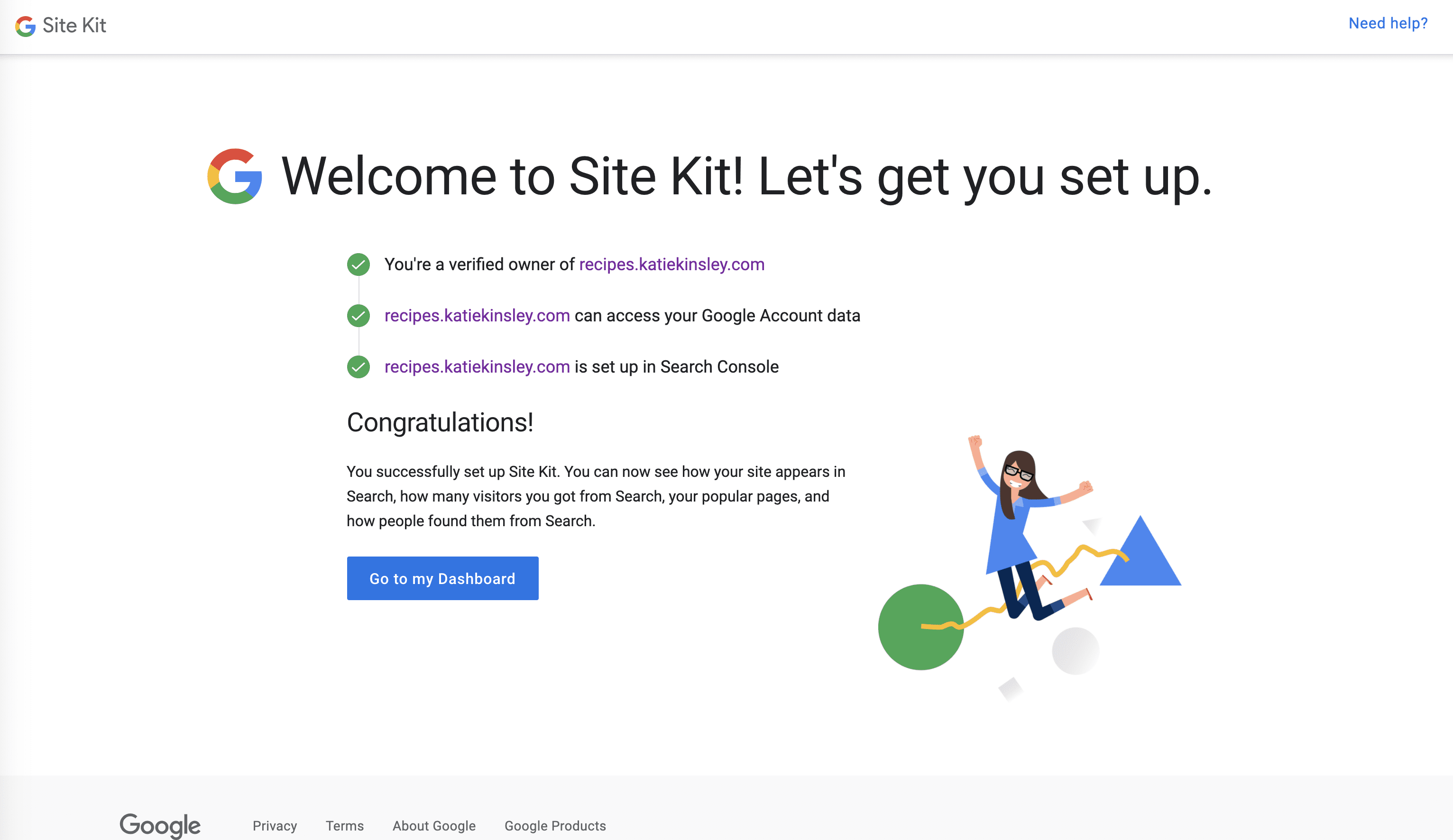 Welcome to Google Site Kit
